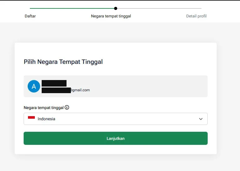 Cara daftar HFM langkah 3: konfirmasi negara tempat tinggal